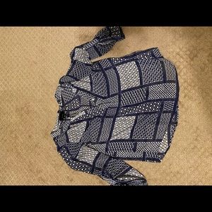 Blue and white Lumiere top.